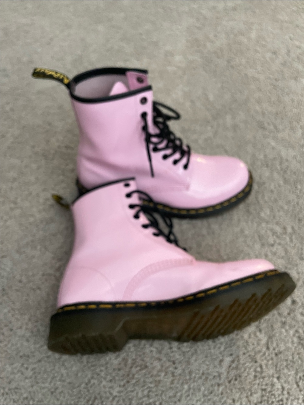 Dr. Martens Pink 8-Eye Lace-Up Combat Boots - Picture 4 of 8